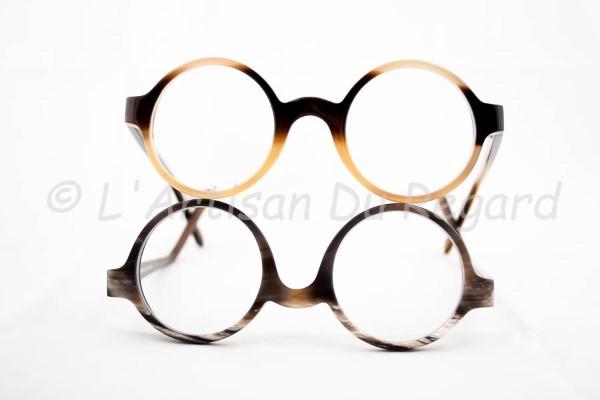 Lunettes rondes en corne