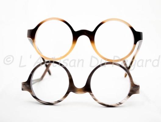 Lunettes rondes en corne