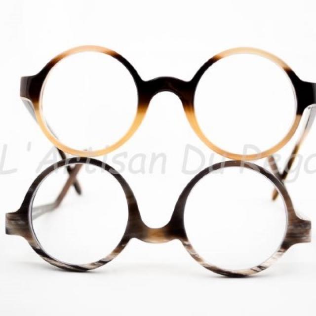 Lunettes rondes en corne