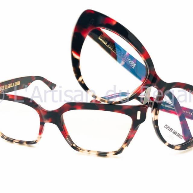 Monture de lunettes Cutler and Gross en coloris Rouge Femme Accessoires Lunettes de soleil 